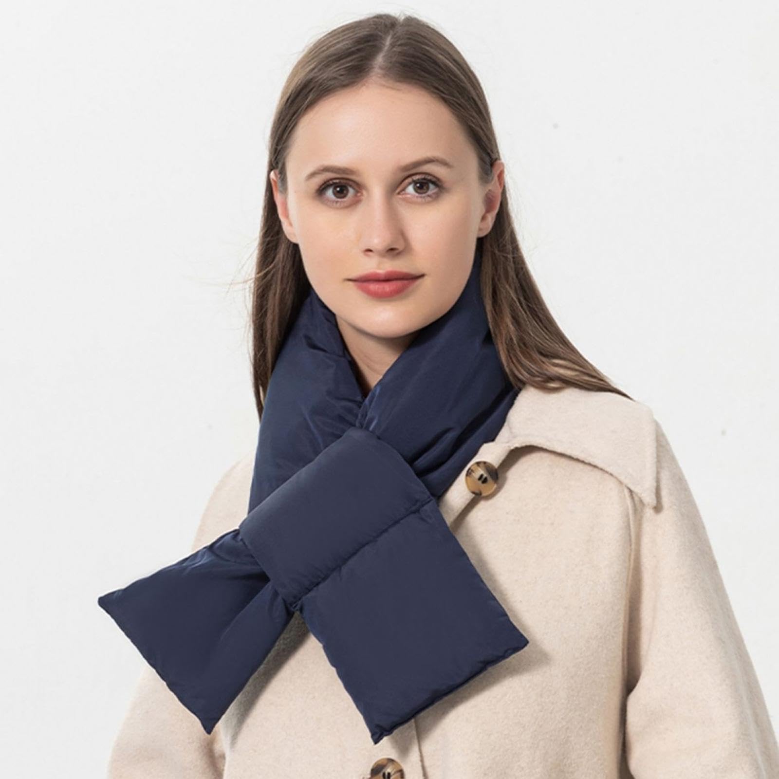 Sciarpa Donna Scialle Uomo Sciarpa Solida Impermeabile alla Moda Semplice E Spessa per L'Autunno E l'inverno, Collo Caldo da Donna