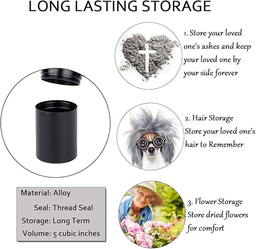 Miniatura 6 de IFOLAINA Urna pequeña, alas de ángel, urnas en miniatura, cenizas de cristal, soporte de recuerdo de cremación para cenizas, papá, adulto, hombre,