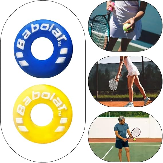 4 Pcs Rubber Tire Shape Vibration Dampener Durable Tennis Racket Shock Absorber Soft Tennis Accessory Great for Tennis Players…