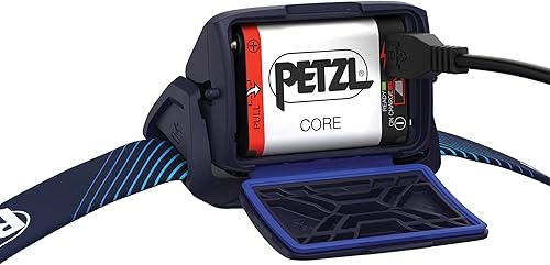 Miniatura 5 de PETZL ACTIK CORE - Linterna frontal potente y recargable de 600 lúmenes con iluminación roja para senderismo, escalada y campamento, color azul