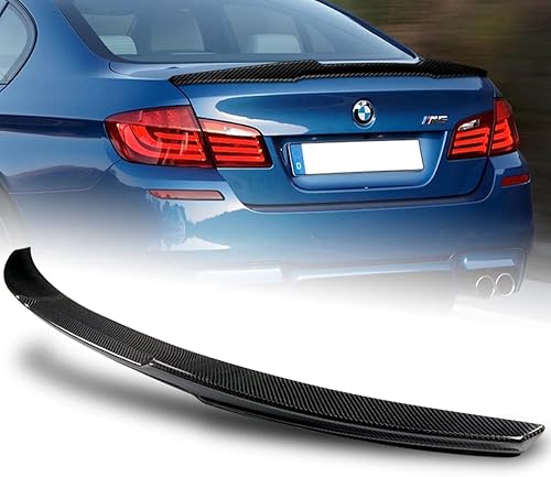 Q1-Tech - Alerón de la tapa trasera del maletero compatible con BMW Serie 5 2011-2016 F10 F18 520i 528i 535d 550i M5 530i, alerón trasero de fibra