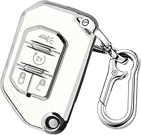 Vista 13 de QBUC Funda para Llavero de Jeep, Protector de Estuche de Llave Plegable con Llavero Compatible con Jeep Wrangler JLU JL Gladiator Rubicon JT