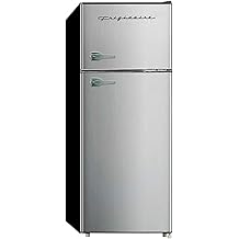 Frigidaire, 2 Door Apartment Size Refrigerator/Freezer Combo, 7.5 cu ft, Platinum Series, Stainless, 23" D x 21.5" W x 55.5" H