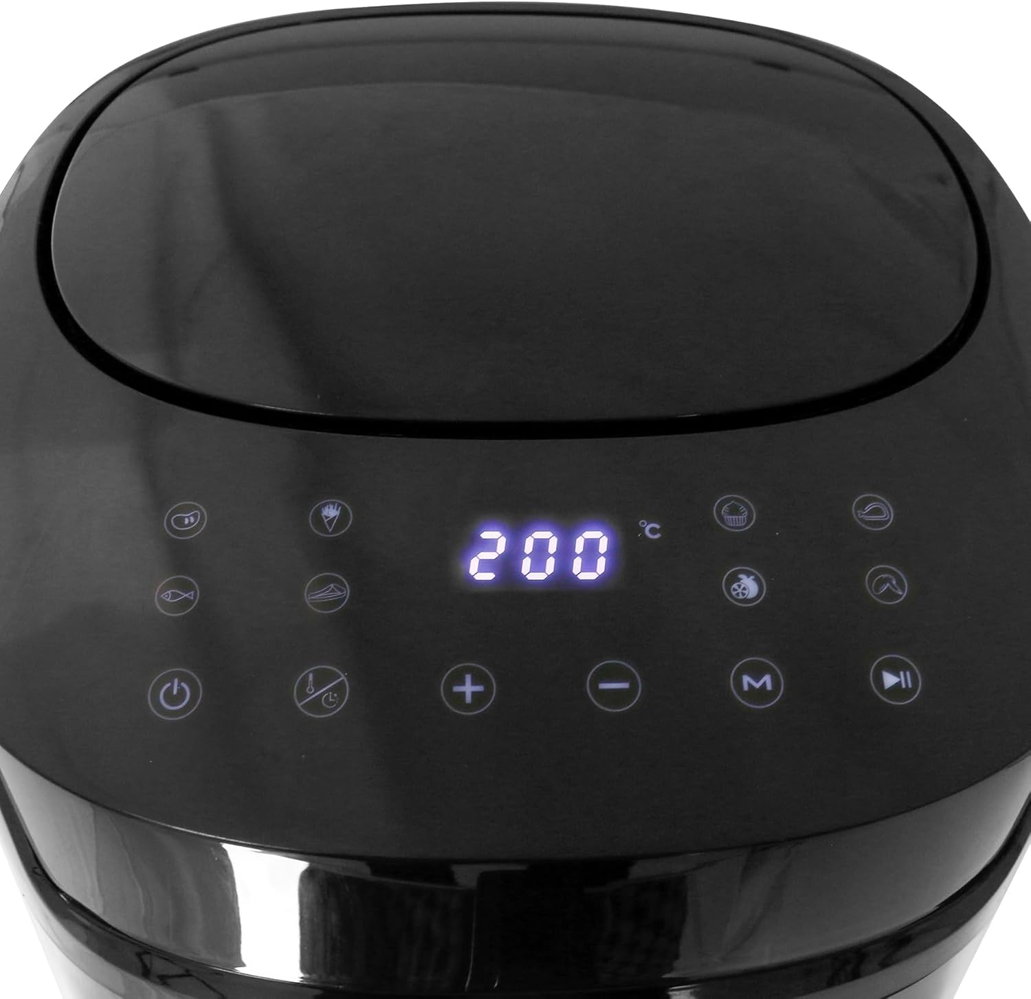 Emerio Grande friggitrice digitale ad aria calda, TOP AirFryer, friggere senza olio aggiuntivo, volume 7,2 litri, 8 programmi automatici, Cool Touch, senza BPA, riscaldamento rapido, 1800 Watt,