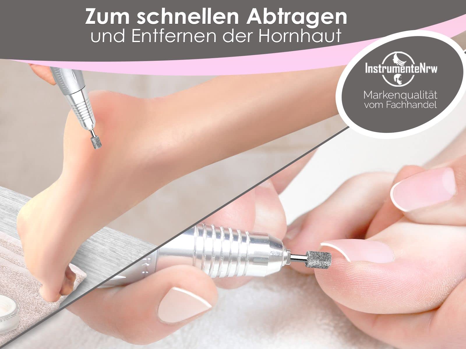 Diamantschleifer Fräser-Set 7-Teilig für Fußpflege und Maniküre