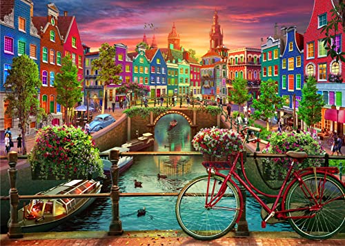 Brain Tree - Amsterdam 1000 Piece Puzzle for Adults: With Droplet Technology for Anti Glare & Soft Touch