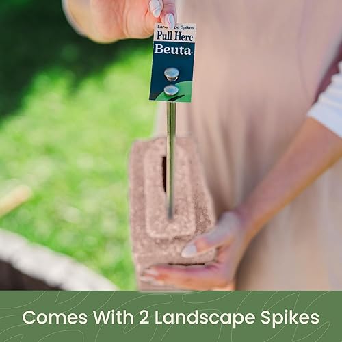 Miniatura 4 de Beuta Borde de paisaje  Borde de borde de jardín  Bloques de piedra sintética para bordes de césped, macizos de flores y bordes de patio  1 paquete