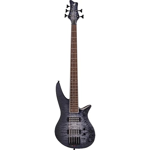 Jackson X Series 5-String Spectra Bass SBXQ V, Transparent Black Burst, Laurel Fingerboard