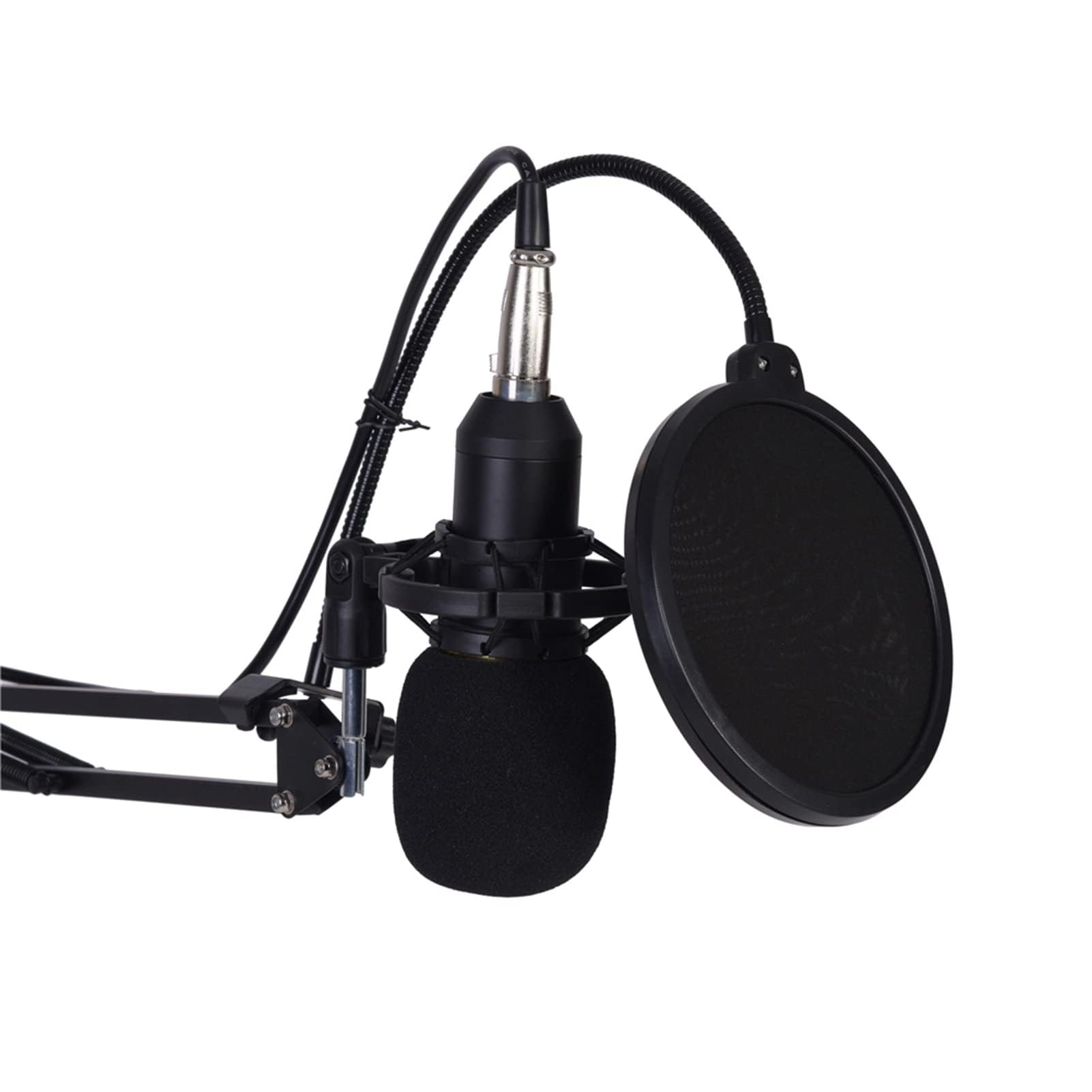 Ejoyous - Micrófono de Condensador para Kit Profesional, BM-800, Conjunto de micrófonos de Condensador de Estudio, con Soporte de Brazo Ajustable, Filtro Anti y Adaptador USB