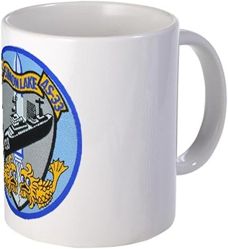 Taza de 11 onzas  USS SIMON LAKE Mug  S White "