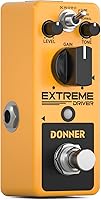 Vista 2 de Donner - Pedal de guitarra de distorsión, efecto de distorsión turbo analógico Extreme Driver, 3 modos, bypass real