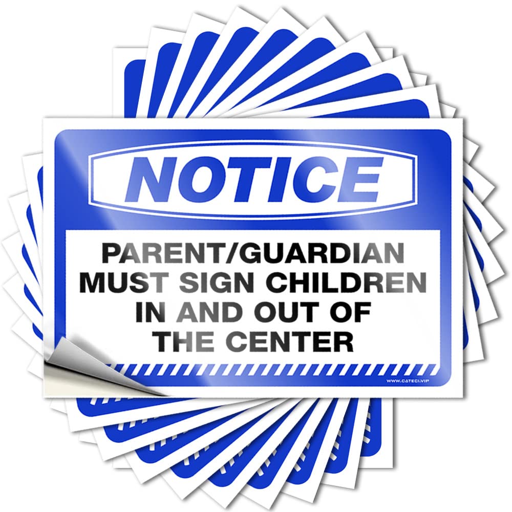 Hardhat Stickers and Decals Notice Parent Guardian Must Stickers 10 Pcs Halloween Car Stickers Halloween Car Stickers(6X9CM)