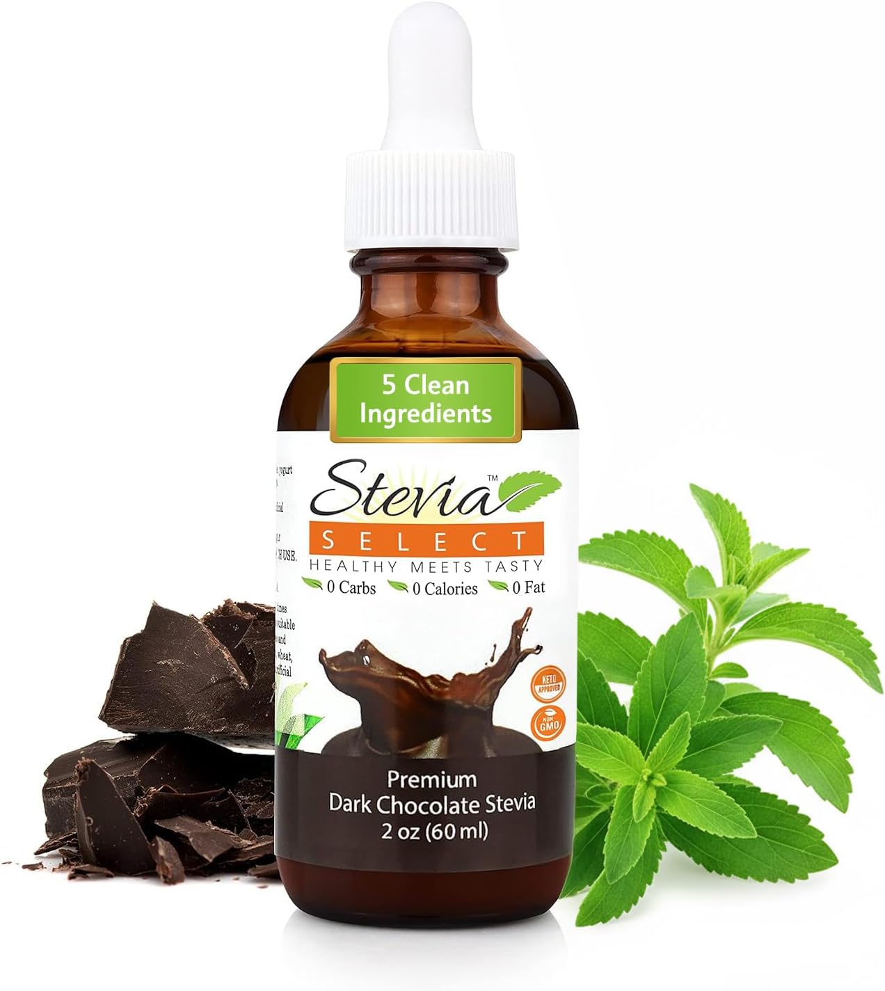 Liquid Stevia- -Dark Chocolate Stevia 2 oz Stevia Drops From The Sweet Leaf-Sugar Stevia Flavor-Perfect For Any Weight Loss Diet