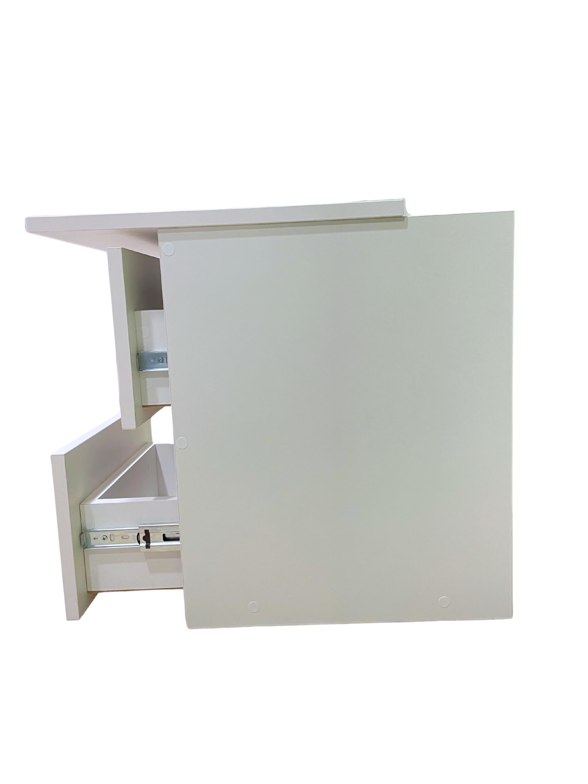 Cassettiera bianca con compartimento segreto e serratura RFID, comodino camuffato con cassetto nascosto doppio fondo invisibile, mobile occultato tipo cassaforte segreta per soldi gioielli