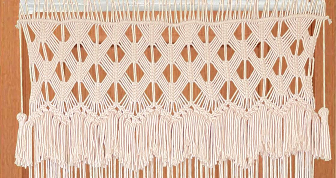 Cortina de macramé para ventana de puerta, grande, bohemia, para colgar en la pared, decoración bohemia hecha a mano, telón de fondo de boda, arco y divisor de habitación para dormitorio, sala 3