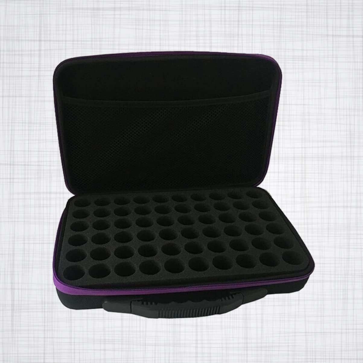 Hemoton Portable Essential Oil Storage Case Bottle Carrying Holder for Oils Shockproof Travel Organizer Purple for Aromatherapy Home Use and Travel