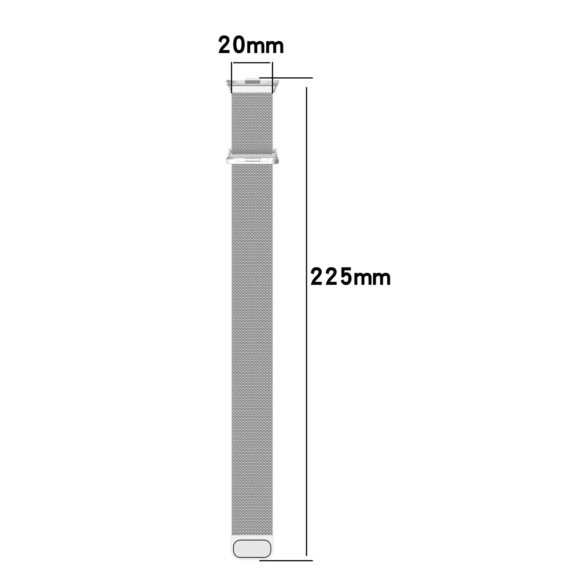 JDIME Cinturino in acciaio inossidabile per redmi orologio da orologio da orologio milanese braccialetto magnetico per loop milanese per xiaomi mi banda 8 accessori da polso da polso da polso