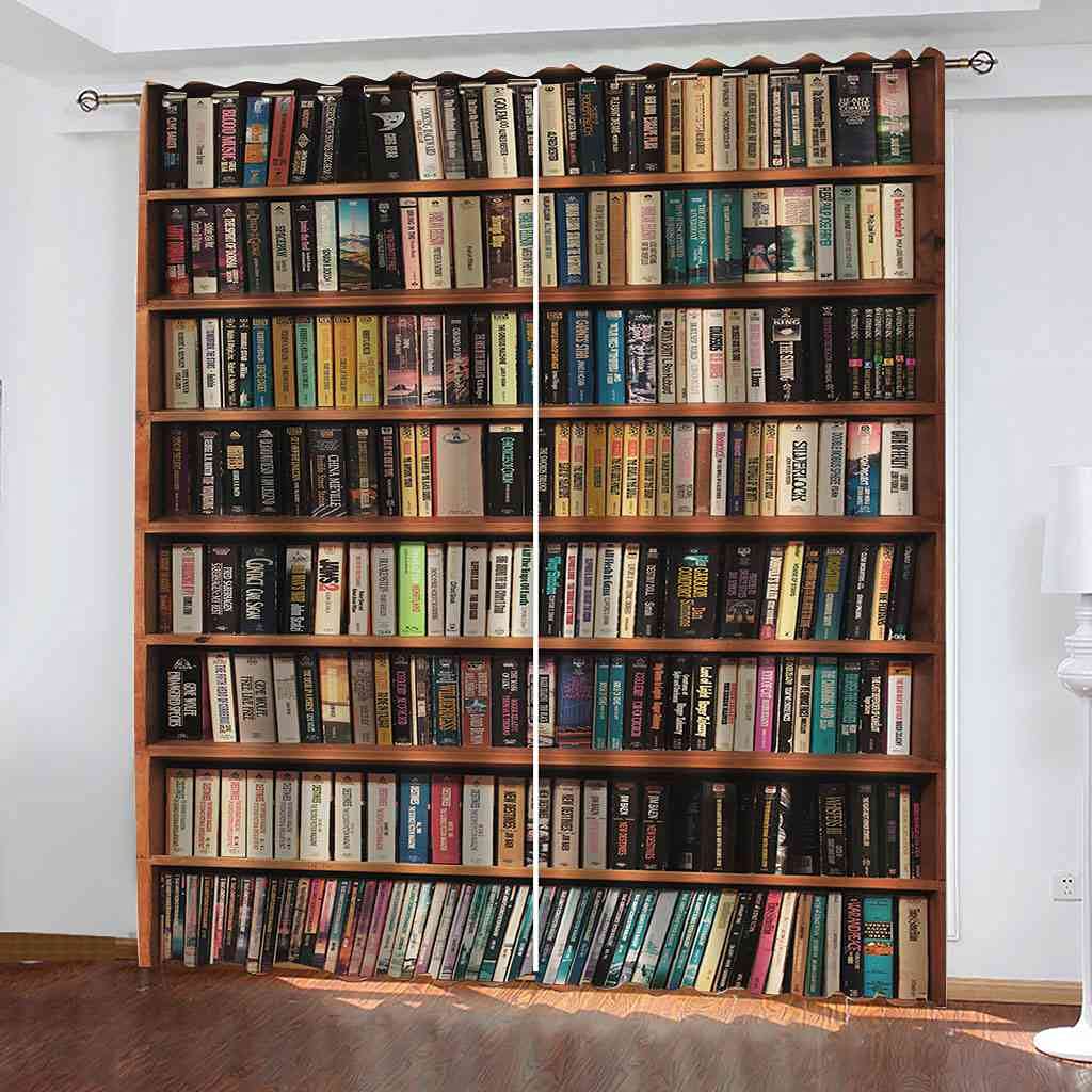 Rideaux occultants 3D de bibliothèque isolants pour le calme de la chambre d'enfant