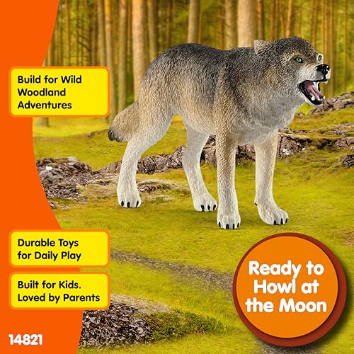 Image of Schleich Wild Life - Wolf Toy Figurine - Kids Ages 3+ | 14821