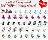 Disney Alice in Wonderland clear vinyl PEEL and STICK nail decals (NOT WATERSLIDE). V2. Set of 40 by One Stop Nails CV-AW-002-40