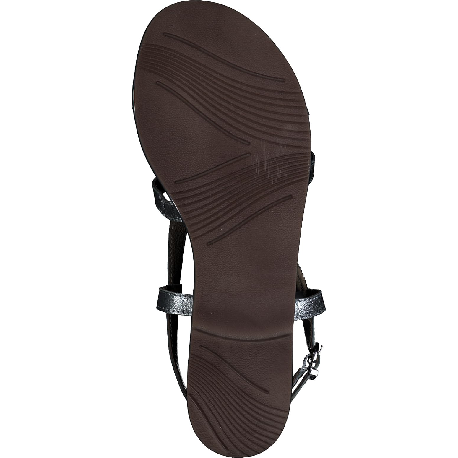 MARCO TOZZI Damen Sandale weiches Feel Me Fußbett Leder Schick