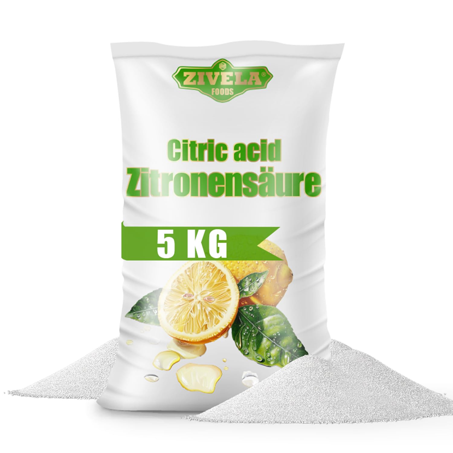 5 kg d'acide citrique en poudre de qualité alimentaire | Remède maison pour la cuisine et la maison | 5000 g d'acide citrique 100 % pur | Acide citrique E330 (1 x 5 kg)