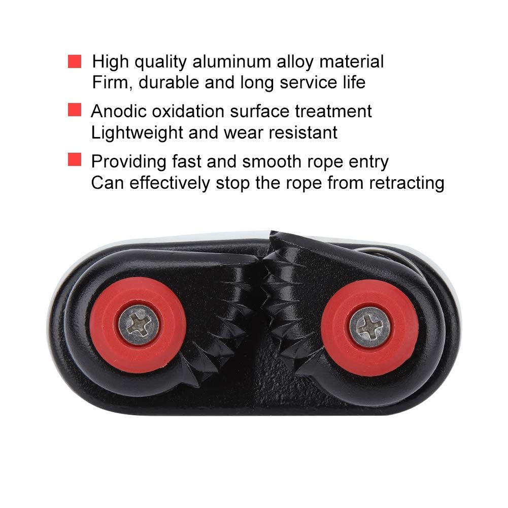 KIMISS Negro Aleación De Aluminio Cuerda Hebilla Titular Anchor Cam Cleat para Kayak Yacht Boot Accesorios
