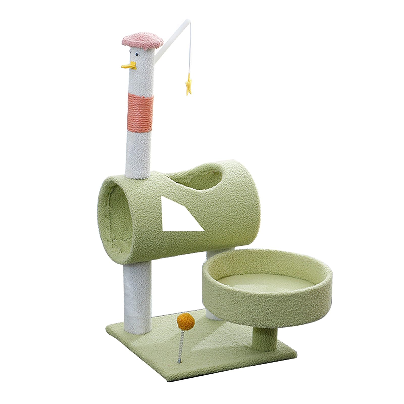 Amazon | Petique キャットタワー フォートレス [ 猫 つめとぎ 6個付き