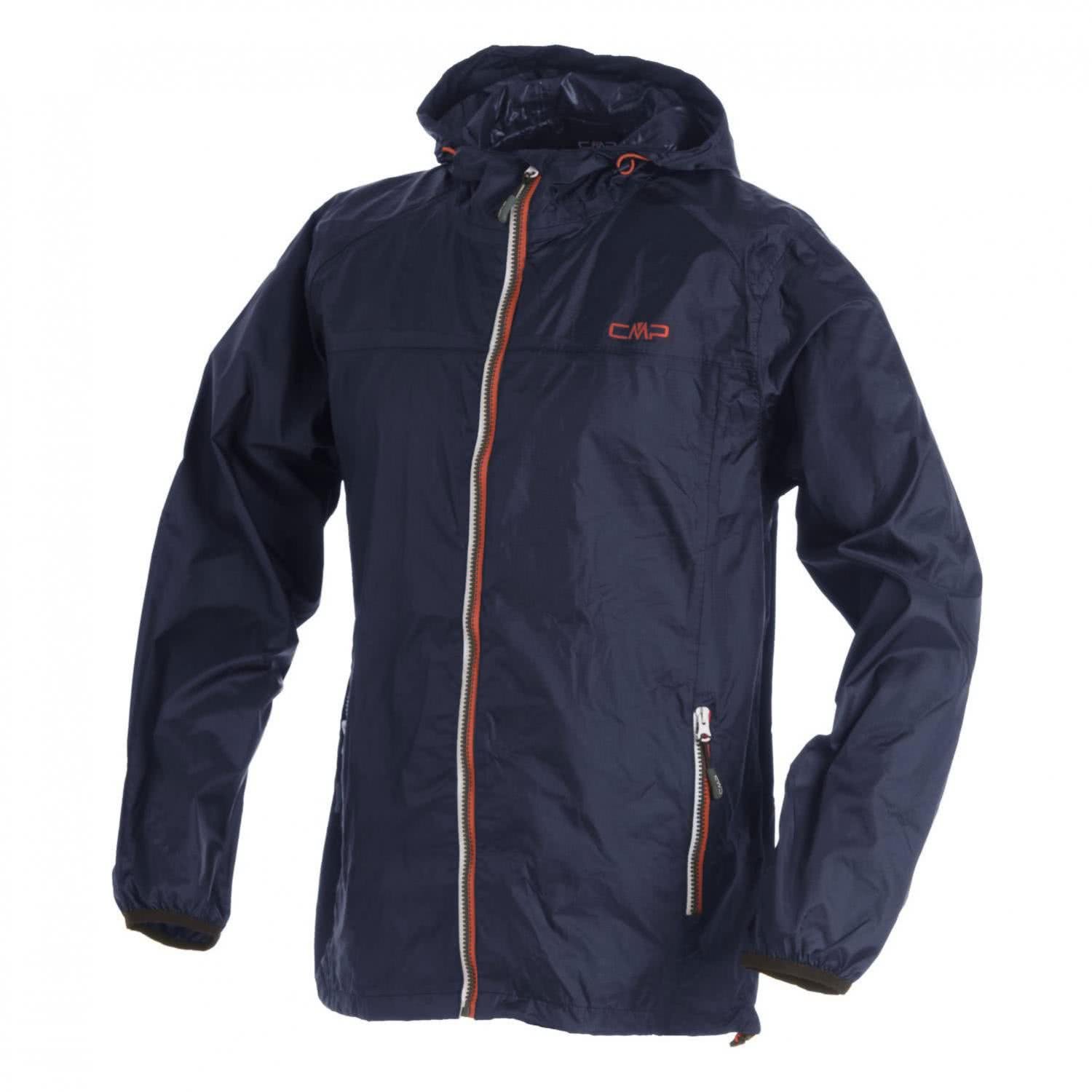 CMP - Man Jacket Rain Fix Hood, Navy, S