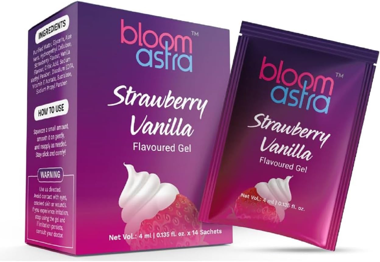 Massage Gel (Strawberry Vanilla, Pack of 14)