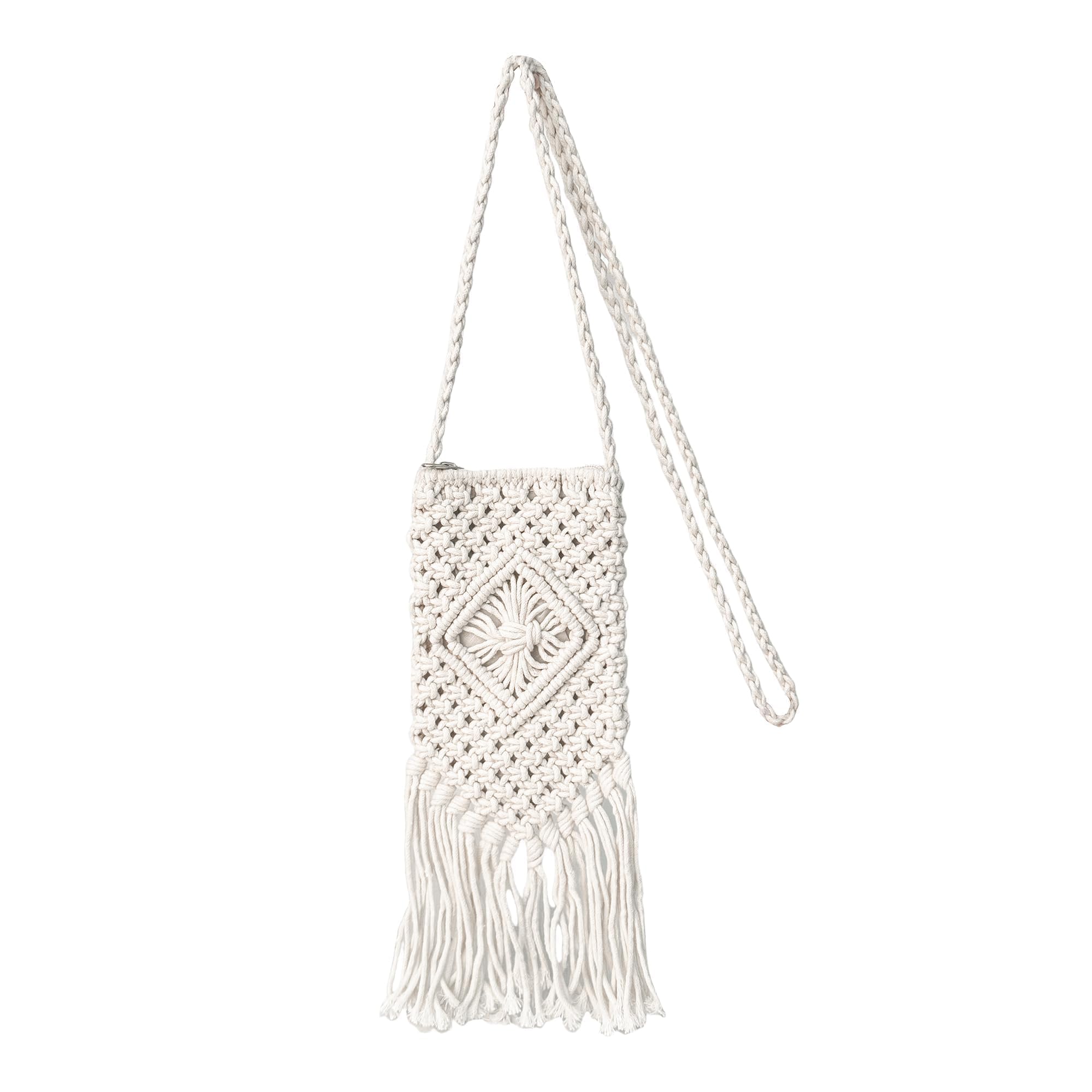 Eiyye Boho Purse Crochet Womens Crossbody Handbags Handmade Purse with Tassel Lightweight Shoulder Bag Mini Bag