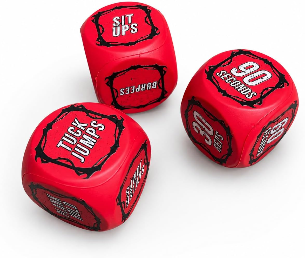 Deck of Death Dice™ Workout Dice Set – Fitness Dice for Full Body Home Workout, HIIT Training, Exercise Game, No Equipment Portable Gym for Men & Women