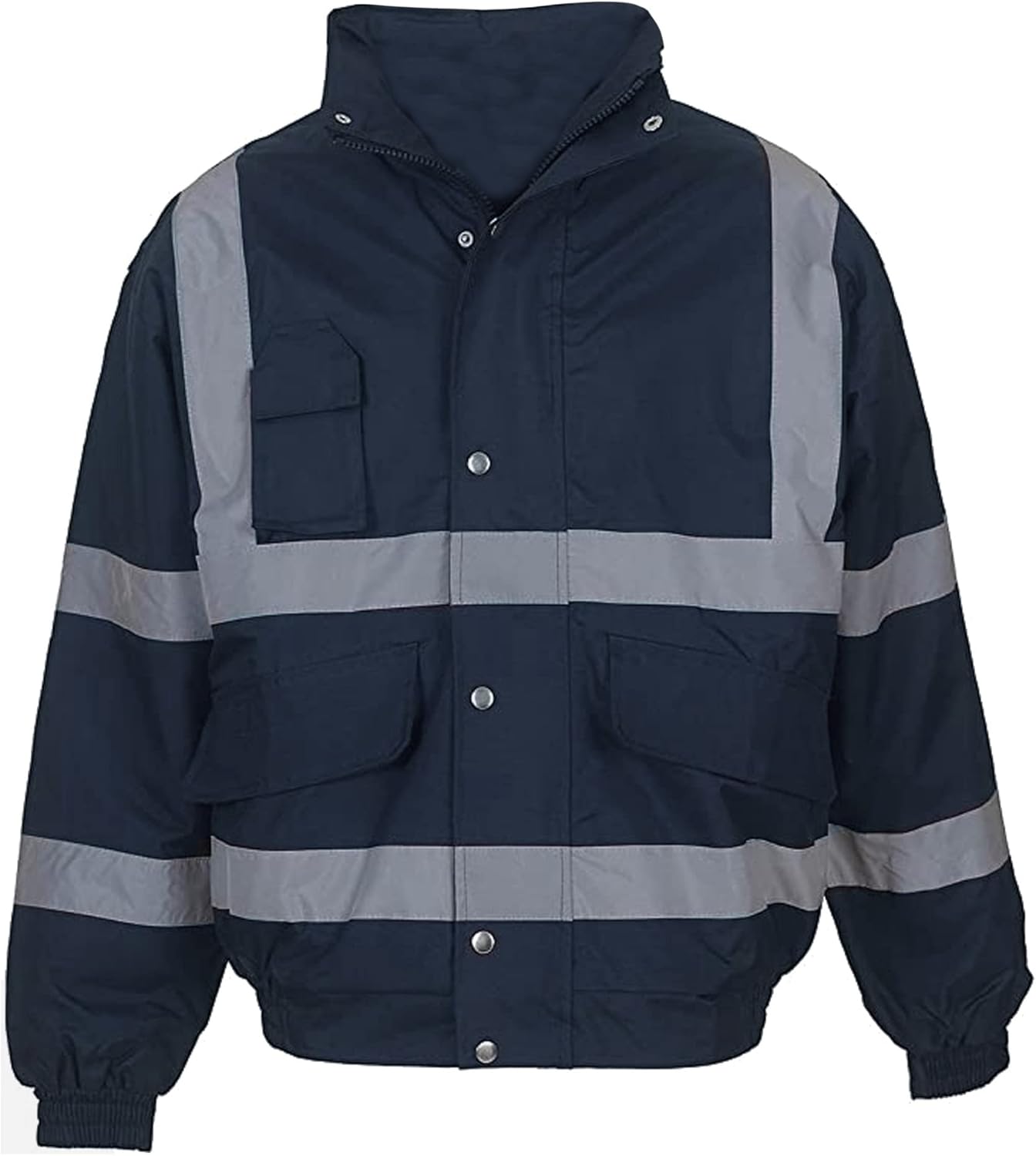 Yoko Mens Hi-Vis Bomber Jacket (L) (Navy Blue)