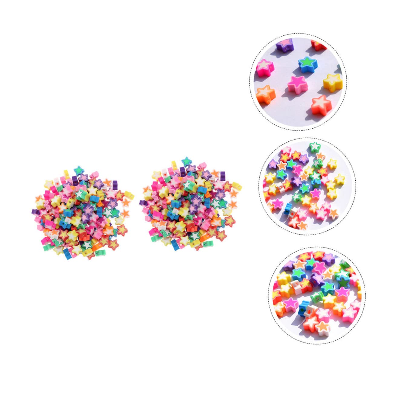jojofuny 5 Set Perline Argilla Polimerica Colorate Per Braccialetti Da Ciondoli Forma Stella Per Gioielli Fai Da Te Materiale Resistente E Duraturo Per Creare Braccialetti 200 Pezzi*5