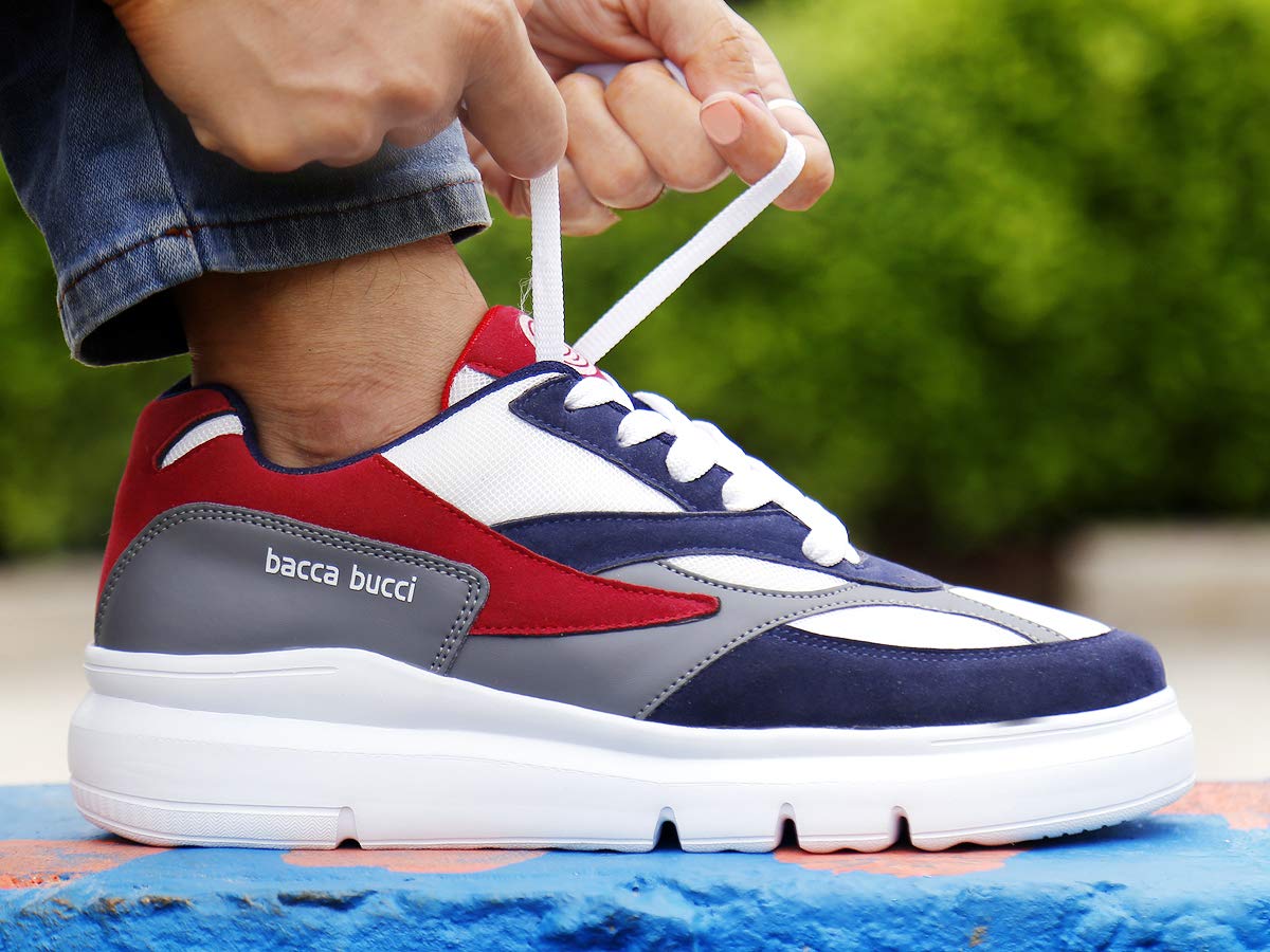 61W9evAtdWL._SL1200_ Bacca Bucci Men Lace Up Running Shoes
