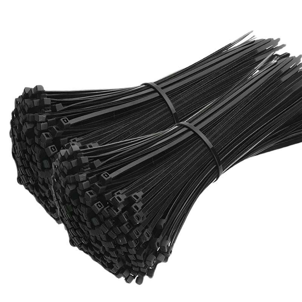 200/100Pcs Nylon Cable Ties Adjustable Self-Locking Cord Ties Straps Fastening Loop Reusable Wire Ties for Home Office-Black(200Pcs)-3x150mm
