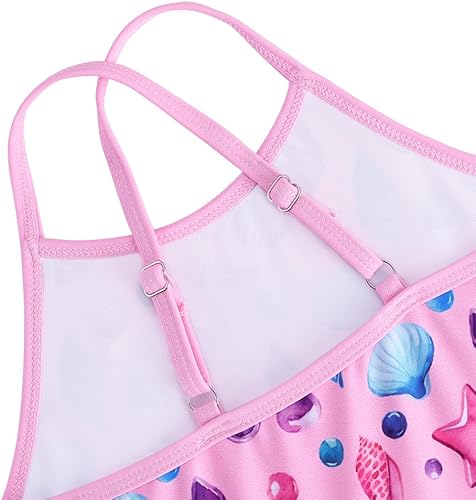 Miniatura 5 de Traje de baño de una pieza para niñas con correas ajustables, lindos trajes de baño para niños pequeños, traje de baño de playa 4T-12