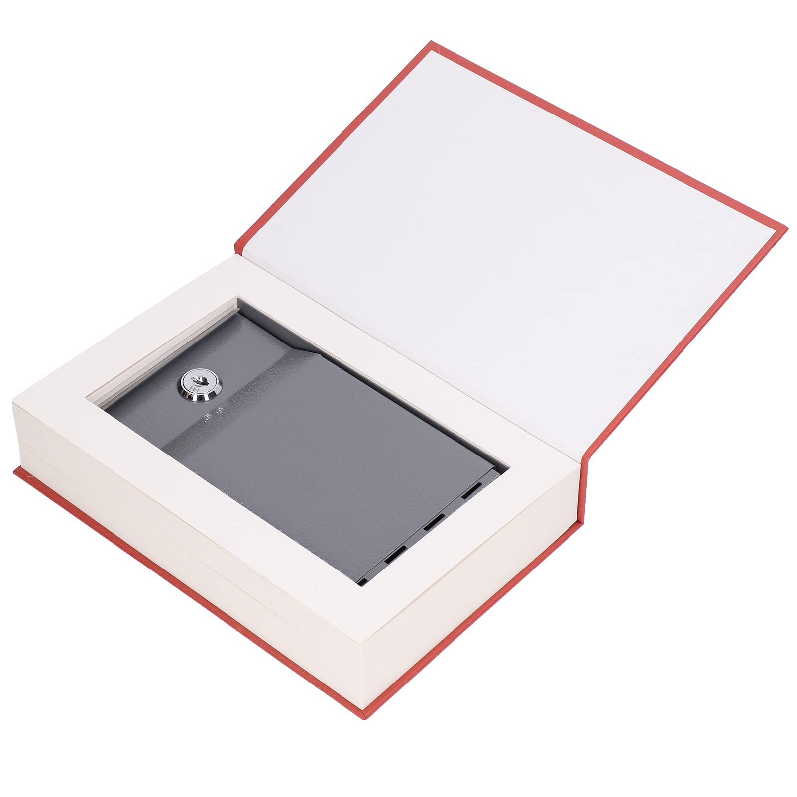 Caja fuerte de metal integrada en libro de desvío con llaves de seguridad