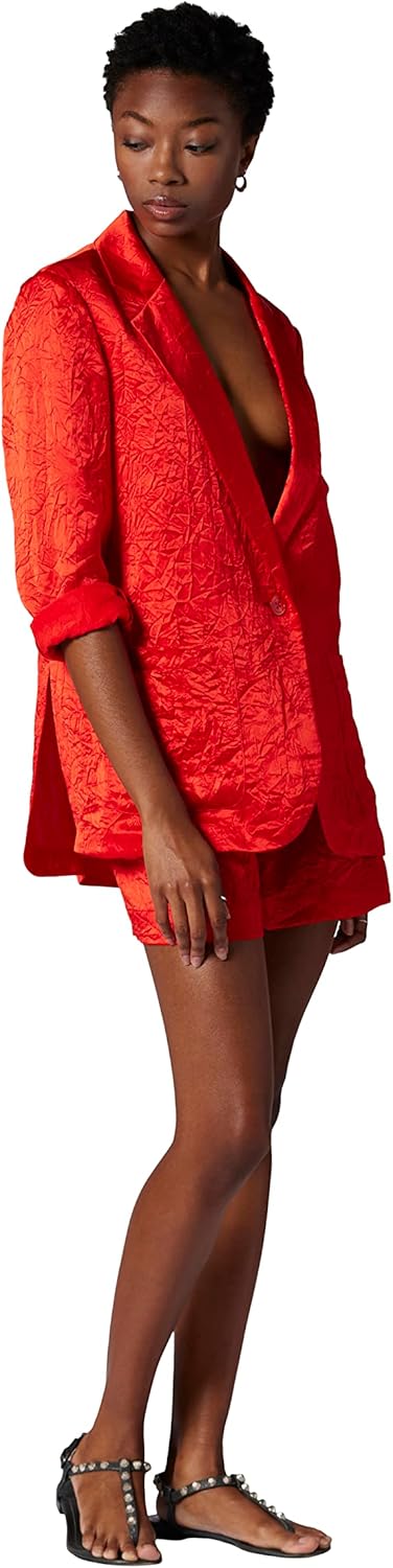 Equipment Women's Eliette Blazer in Fiery Red - Image 3