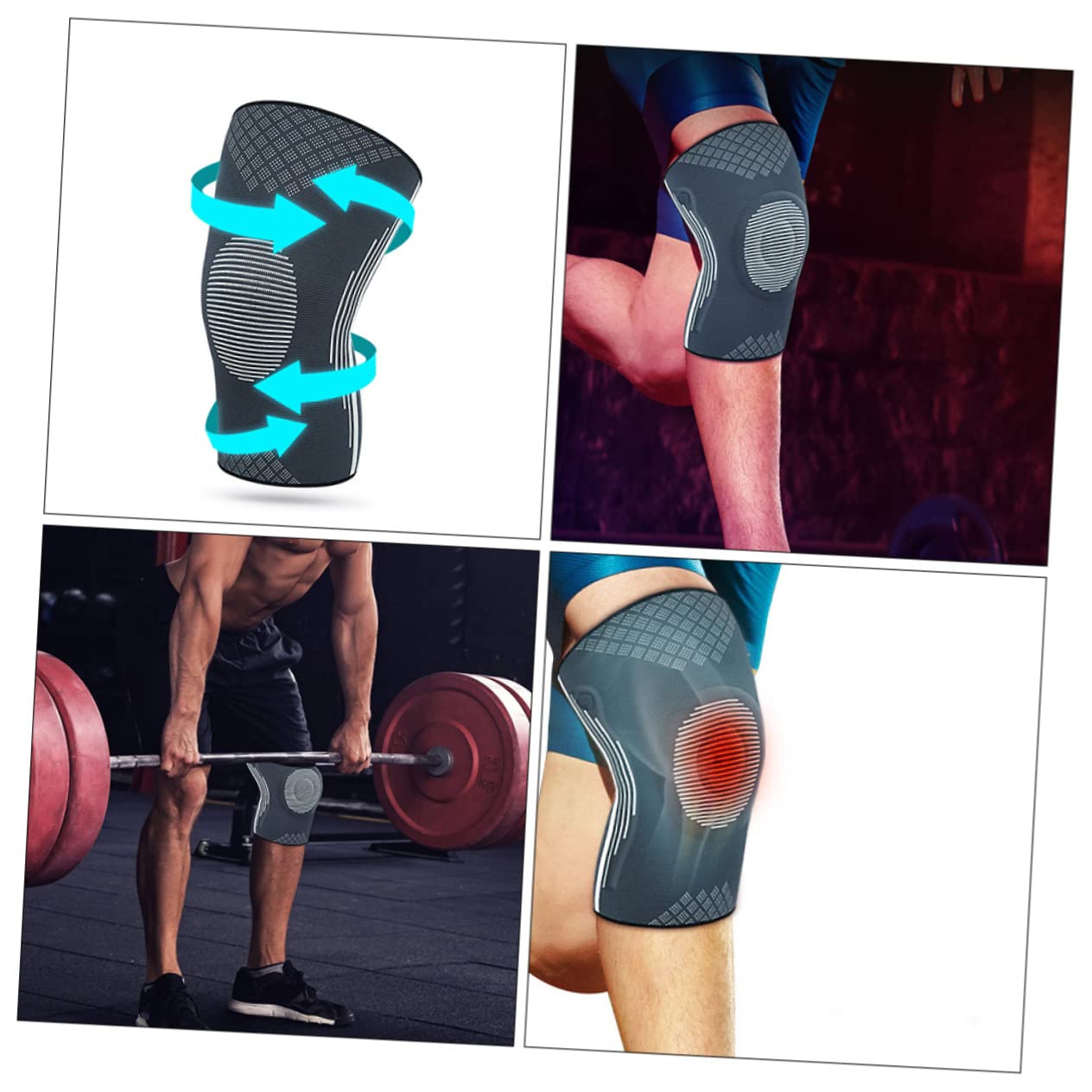 Beavorty Running Knee Brace Patella Bands Neoprene Knee Brace Sleeve for Outdoor Activities