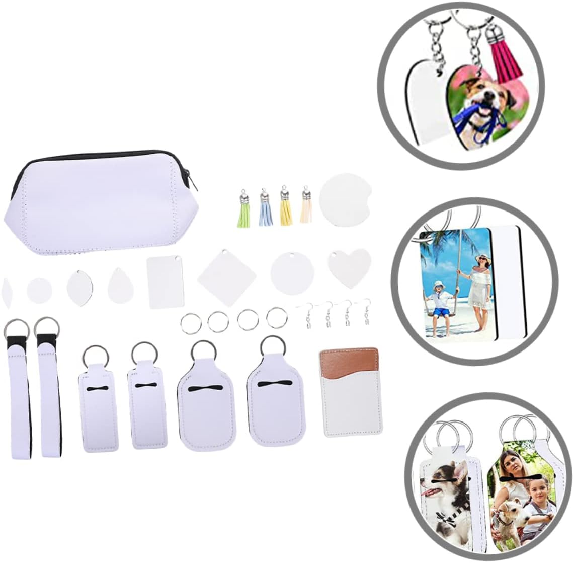 OSALADI DIY Handmade Keychain Set Density Board Cotton Cloth Craft