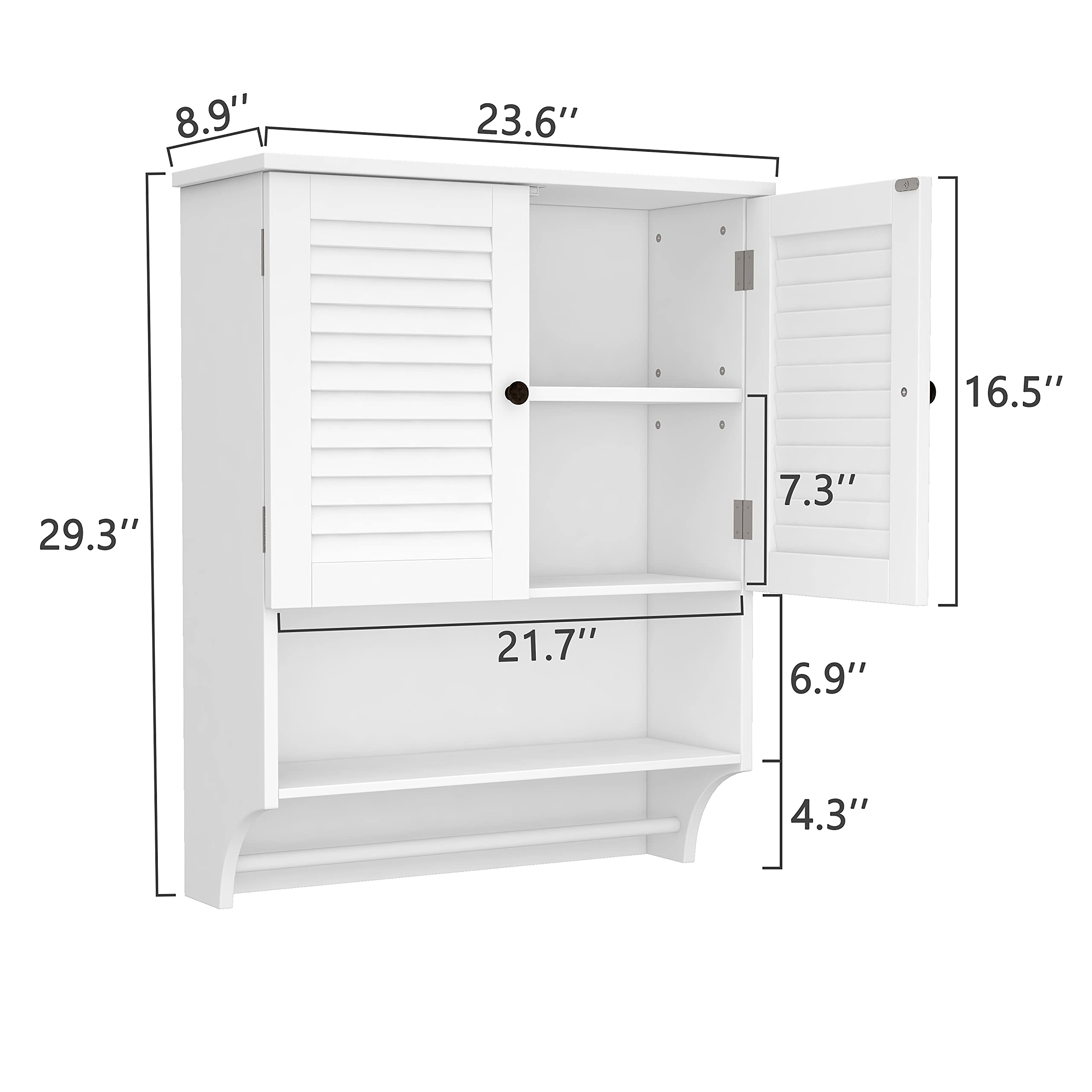 Buy ChooChoo Bathroom Medicine 23.6" L x8.9 W x29.3 H Wall Bathroom Double