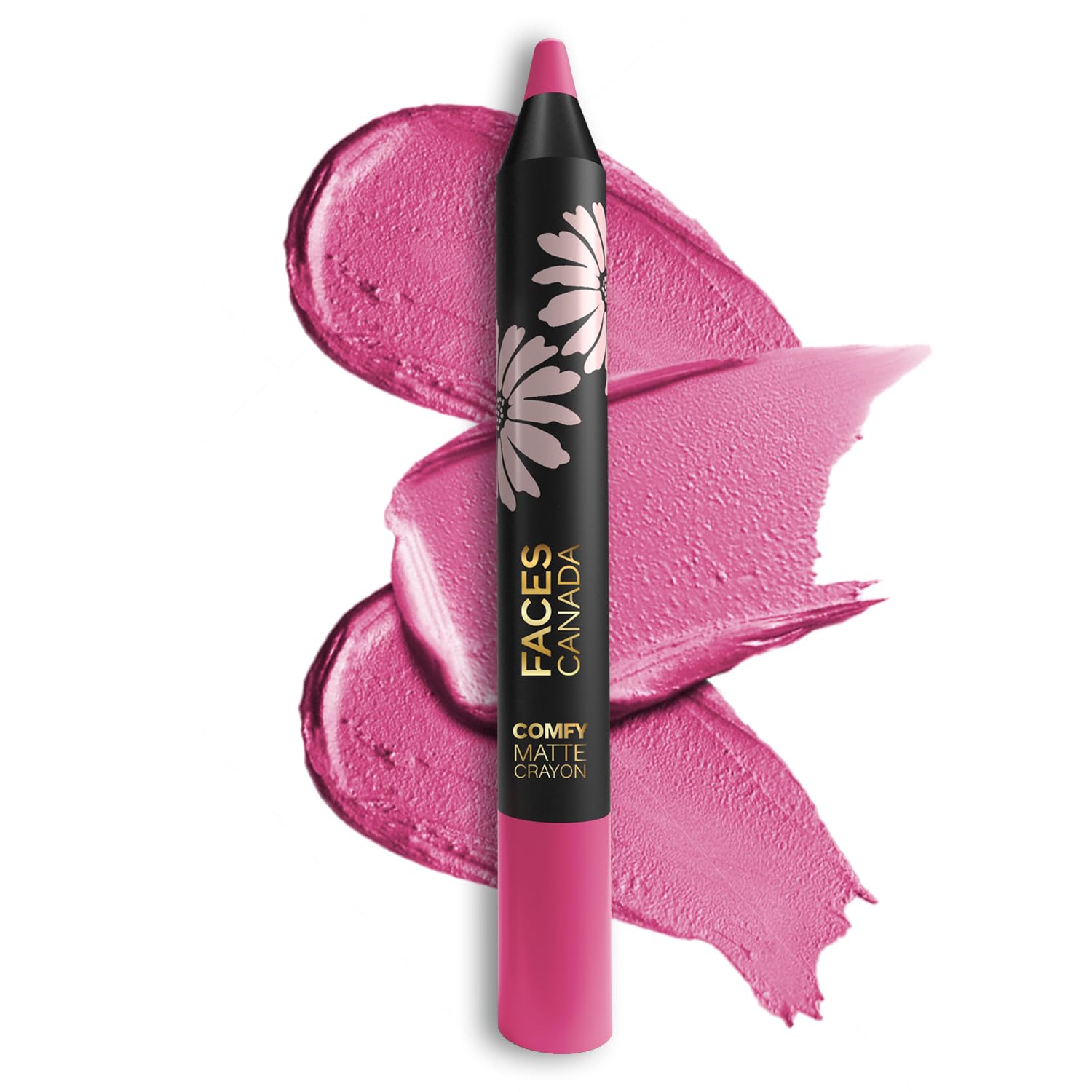 Comfy Matte Lip Crayon - Pink Me Up 08, 2.8g | 8HR Long Stay | No Dryness | Luxurious Matte Texture | Intense Color in 1 Stroke | Hydrates & Nourishes With Chamomile & Shea Butter