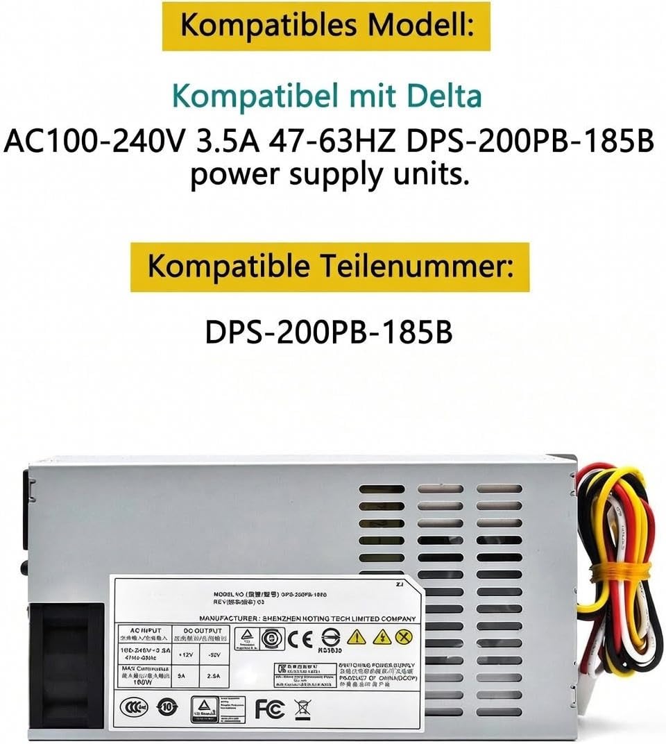Fuente de alimentación DPS-200PB-185B 190W para Delta AC100-240V 3.5A 47-63HZ