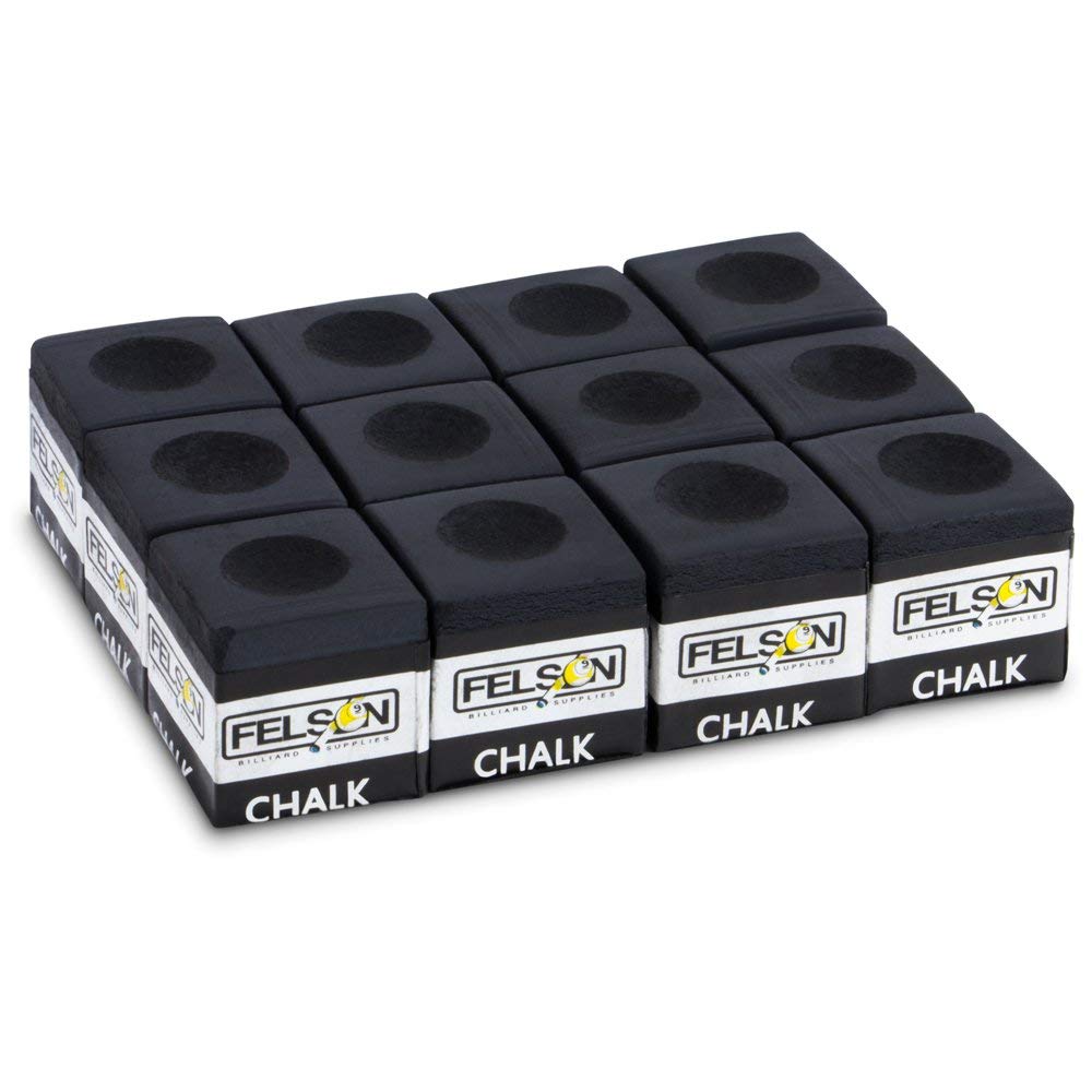 Felson Pool Chalk Cubes | Pool Table Accessories for Table Billiards | Pool Cue Chalk & Storage Box