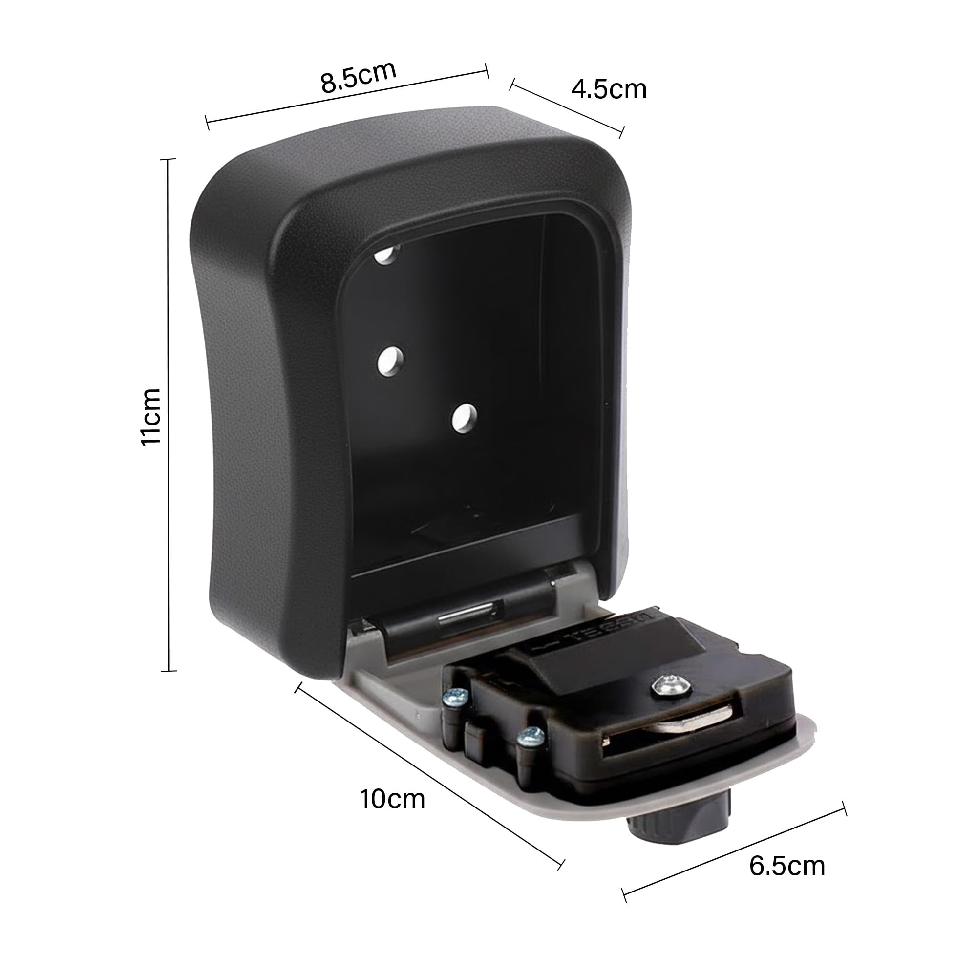 oddpod™ Plastic Combination Key Safe/Key Safe Lock Box Outdoor Storage Box with Code Combination Password Security Lock CH-886 (Black) 1