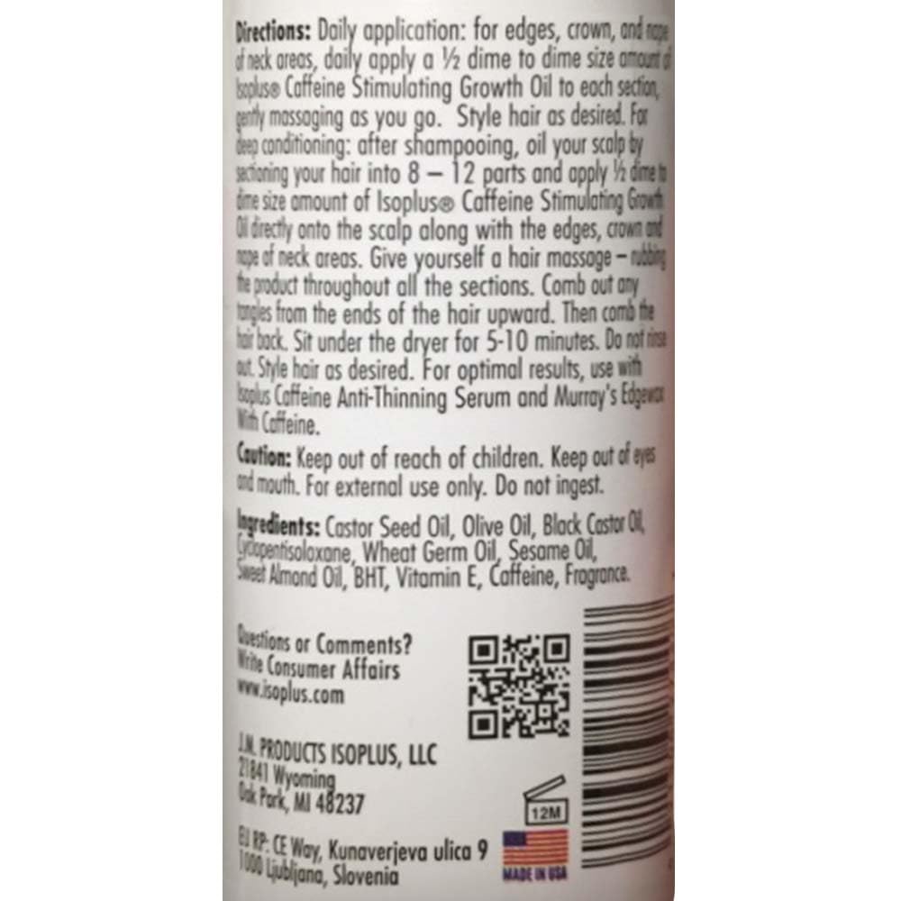 Isoplus Caffeine Stimulator Growth Oil 4 fl oz (Pack of 2)