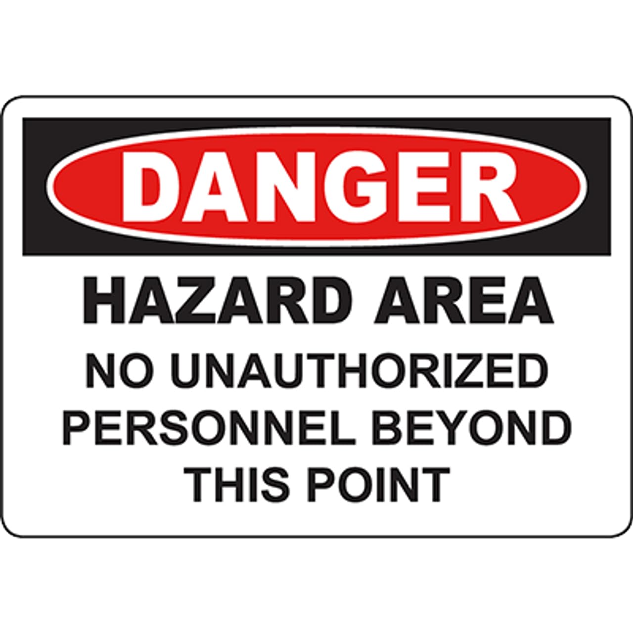 Hazardous Zone Access Restriction Standard Safety Warning Metal Sign 12x8 Inch