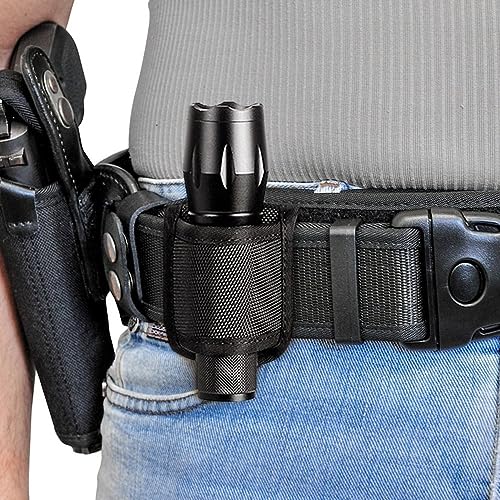 Open Top Flashlight Holder, Compact Torch Holder Fits Up To 1" Standard D Cell Flashlights for 2-2.25" Duty Belt - Image 2
