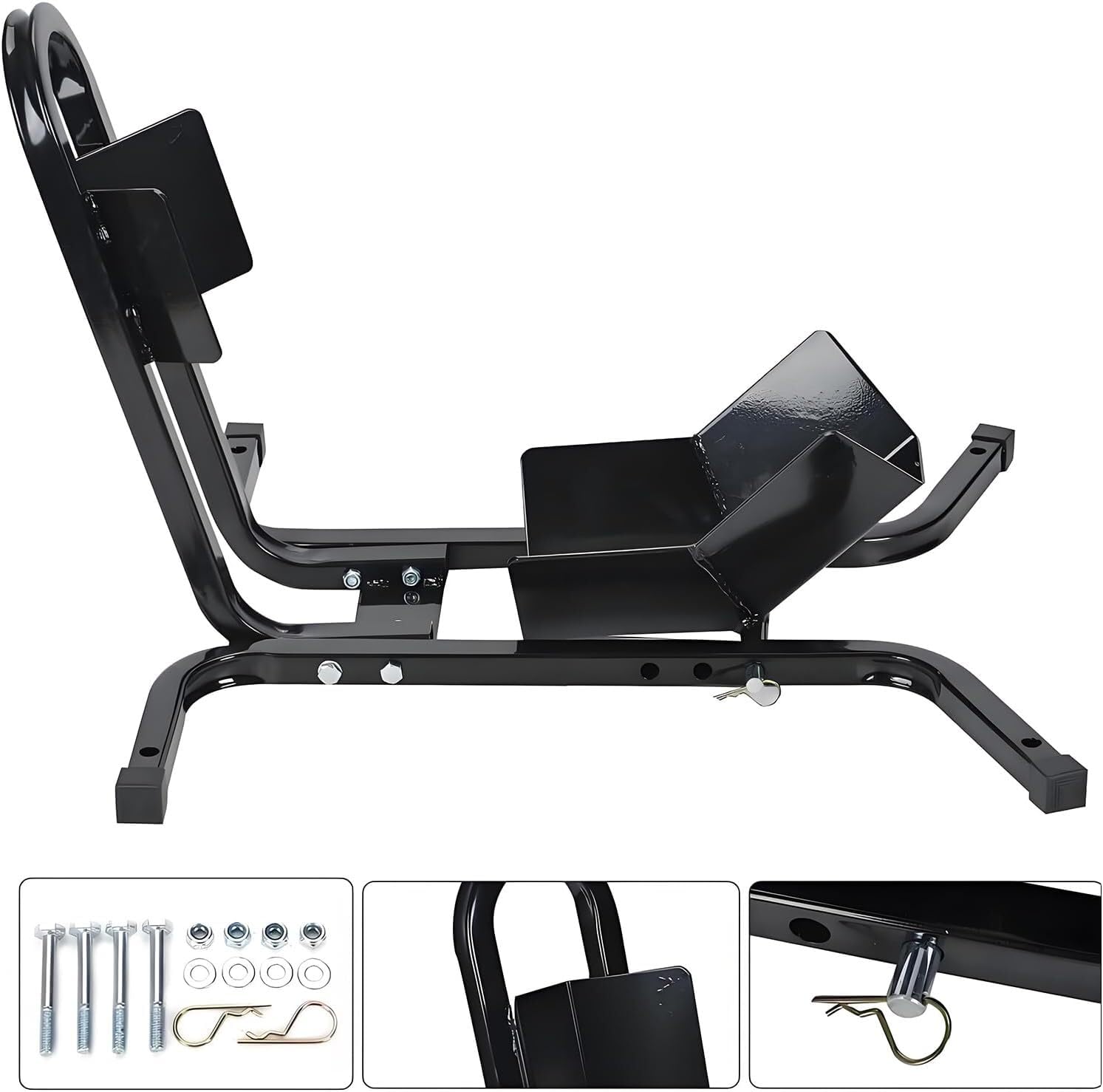 Support de Moto à Bascule Universel – Bloque Roue Avant Moto Réglable 17–21 Pouces, Béquille Moto Atelier, Lève Moto pour Transport & Garage, Porte Moto Attelage avec Support de Roue Noir